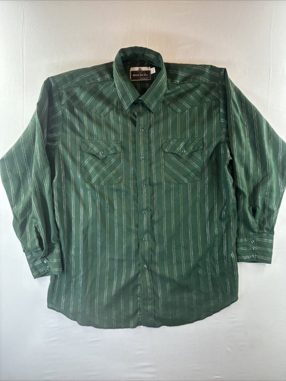 VTG RARE Ranch And Town‎ Panhandle Slim Pearl Snap Western Shirt 17 1/2 - 35